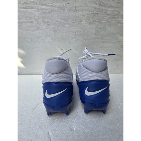 Men's Size 9 Nike Alpha Menace 4 Pro White Royal Blue Football Cleats FD7037-103 - Picture 3 of 7